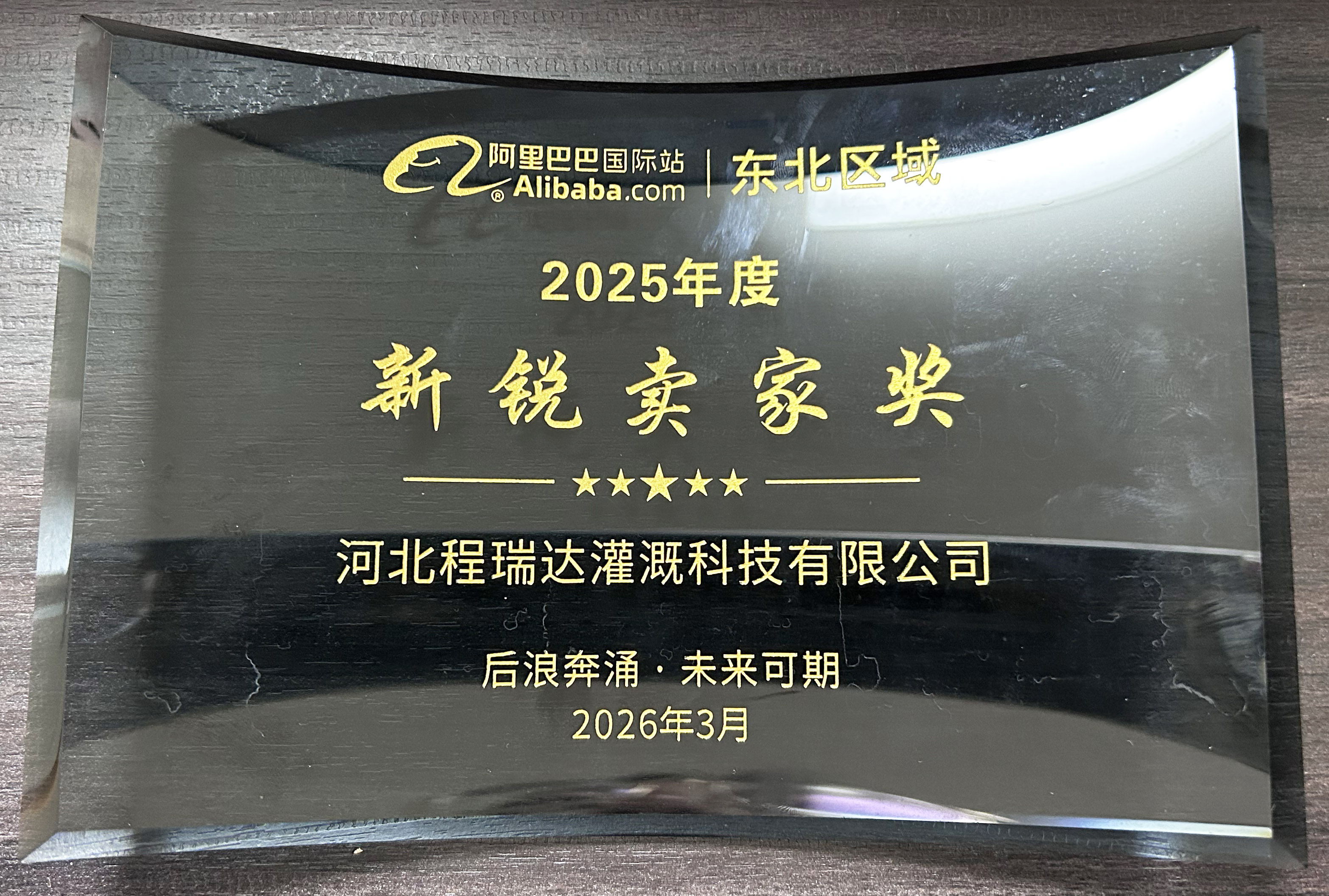 固原程瑞达灌溉 | 荣获阿里国际站新锐卖家奖